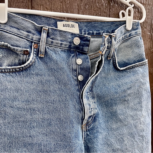 Agolde Riley High Rise Straight Crop Jeans Size 30 - Picture 9 of 14